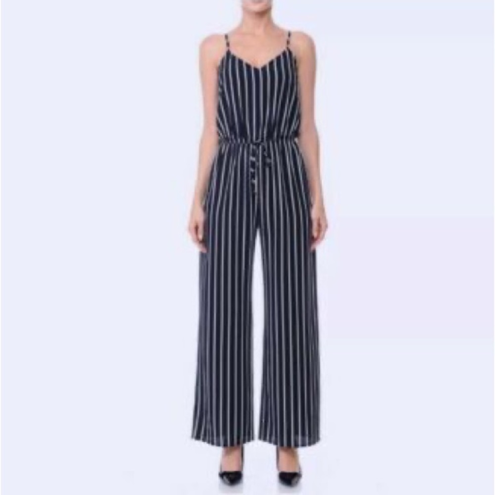 AMBIANCE jumpsuit navy stripe size M